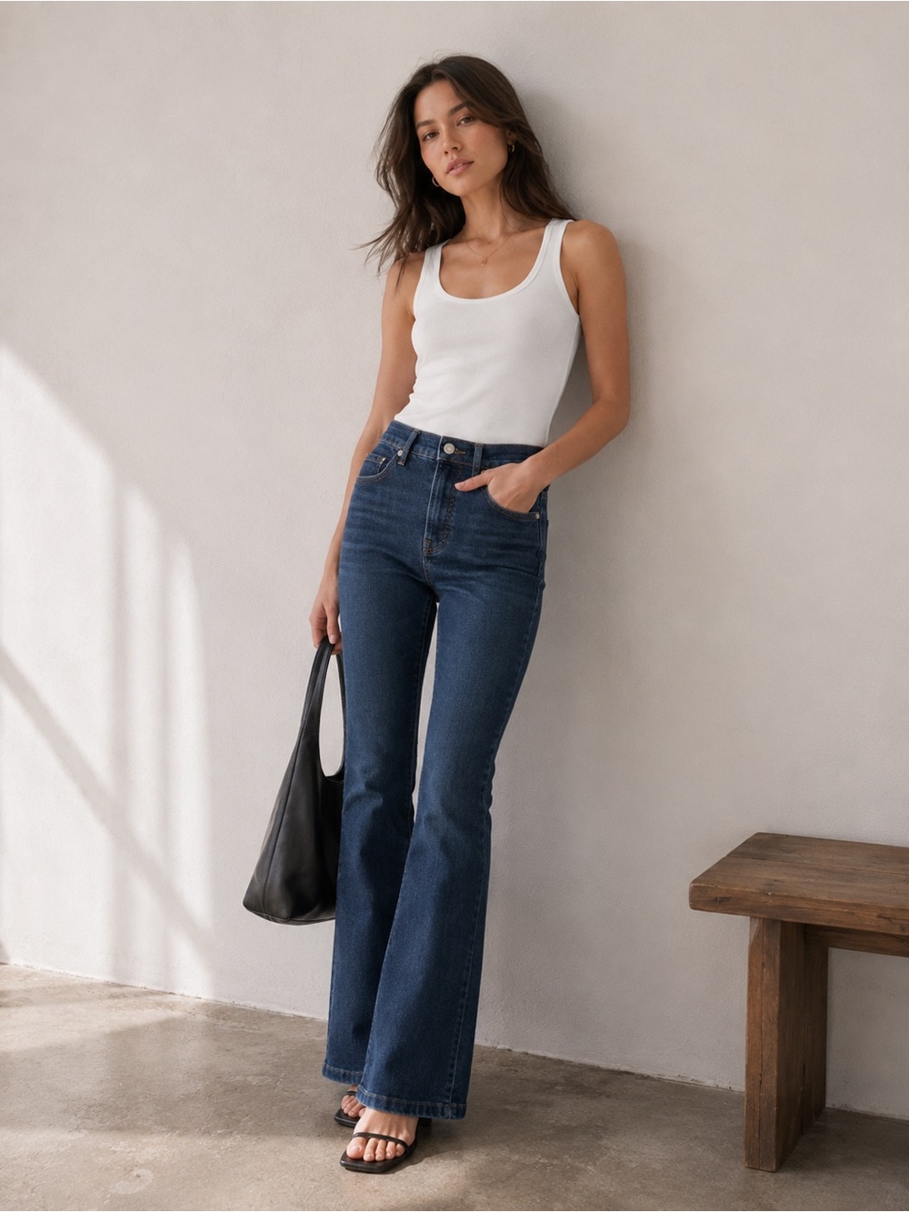 Everlane The Modern Flare High Rise Denim Jeans